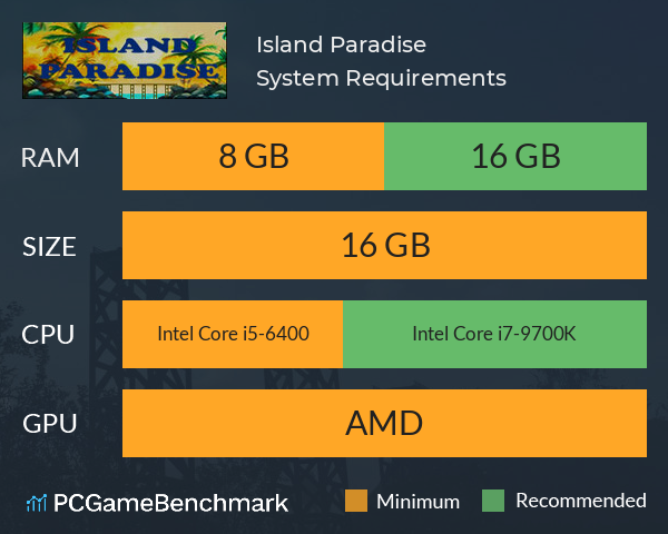 Island Paradise System Requirements PC Graph - Can I Run Island Paradise Island Paradise System Requirements PC Graph - Can I Run Island Paradise