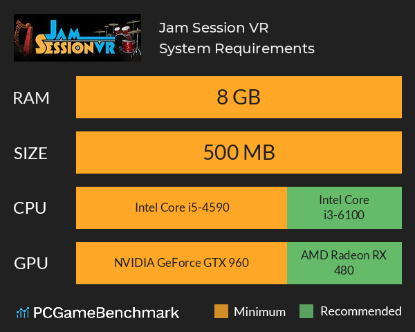 Jam Session VR System Requirements PC Graph - Can I Run Jam Session VR
