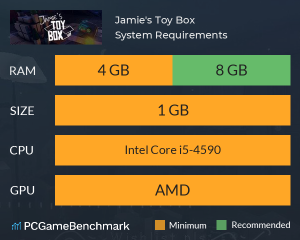 Jamie's Toy Box System Requirements PC Graph - Can I Run Jamie's Toy Box Jamie's Toy Box System Requirements PC Graph - Can I Run Jamie's Toy Box