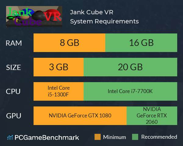 Jank Cube VR System Requirements PC Graph - Can I Run Jank Cube VR Jank Cube VR System Requirements PC Graph - Can I Run Jank Cube VR