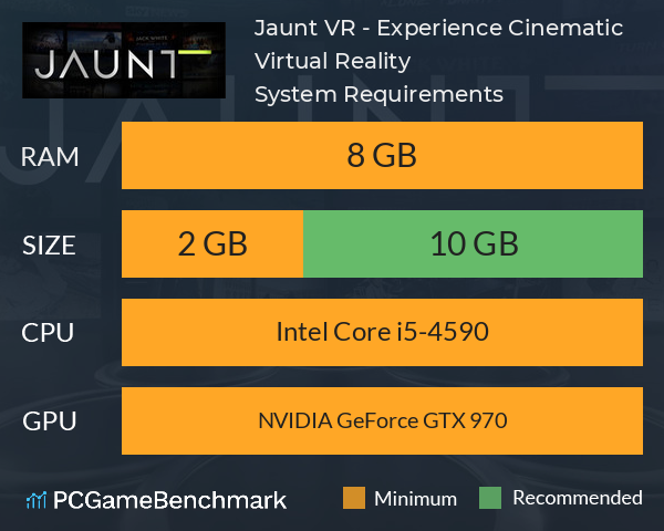 Jaunt VR - Experience Cinematic Virtual Reality System Requirements PC Graph - Can I Run Jaunt VR - Experience Cinematic Virtual Reality Jaunt VR - Experience Cinematic Virtual Reality System Requirements PC Graph - Can I Run Jaunt VR - Experience Cinematic Virtual Reality