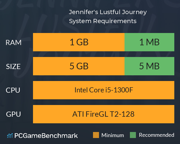Jennifer's Lustful Journey System Requirements PC Graph - Can I Run Jennifer's Lustful Journey Jennifer's Lustful Journey System Requirements PC Graph - Can I Run Jennifer's Lustful Journey