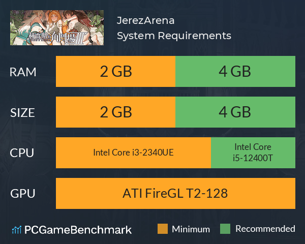 JerezArena Ⅲ System Requirements PC Graph - Can I Run JerezArena Ⅲ JerezArena Ⅲ System Requirements PC Graph - Can I Run JerezArena Ⅲ