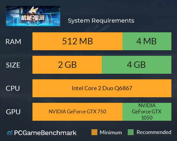 机械星河 System Requirements PC Graph - Can I Run 机械星河 机械星河 System Requirements PC Graph - Can I Run 机械星河