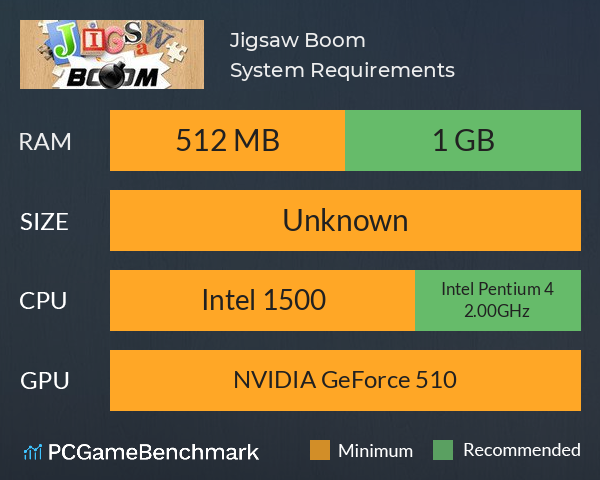 Jigsaw Boom System Requirements PC Graph - Can I Run Jigsaw Boom Jigsaw Boom System Requirements PC Graph - Can I Run Jigsaw Boom