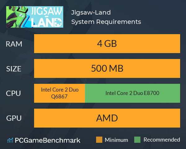 Jigsaw-Land System Requirements PC Graph - Can I Run Jigsaw-Land Jigsaw-Land System Requirements PC Graph - Can I Run Jigsaw-Land