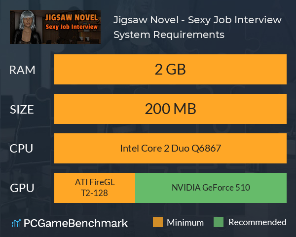Jigsaw Novel - Sexy Job Interview System Requirements PC Graph - Can I Run Jigsaw Novel - Sexy Job Interview