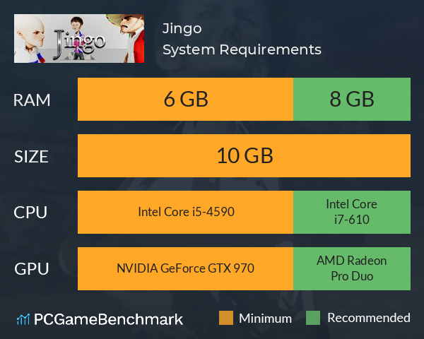 Jingo System Requirements PC Graph - Can I Run Jingo Jingo System Requirements PC Graph - Can I Run Jingo