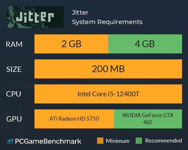 Jitter System Requirements PC Graph - Can I Run Jitter Jitter System Requirements PC Graph - Can I Run Jitter