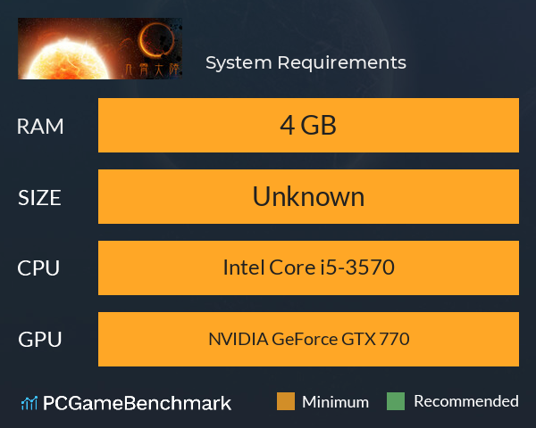 九霄大陆 System Requirements PC Graph - Can I Run 九霄大陆