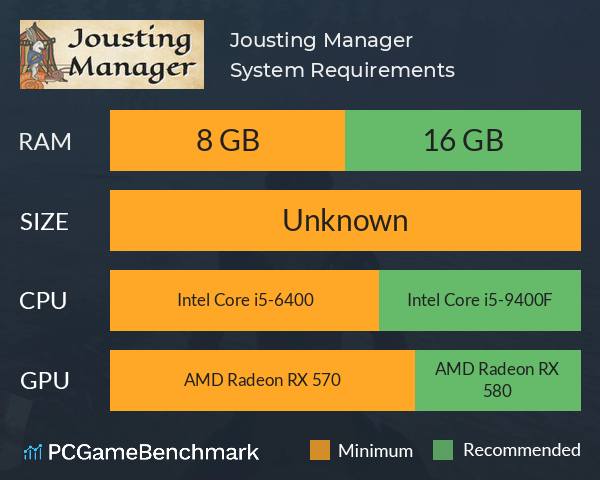 Jousting Manager System Requirements PC Graph - Can I Run Jousting Manager