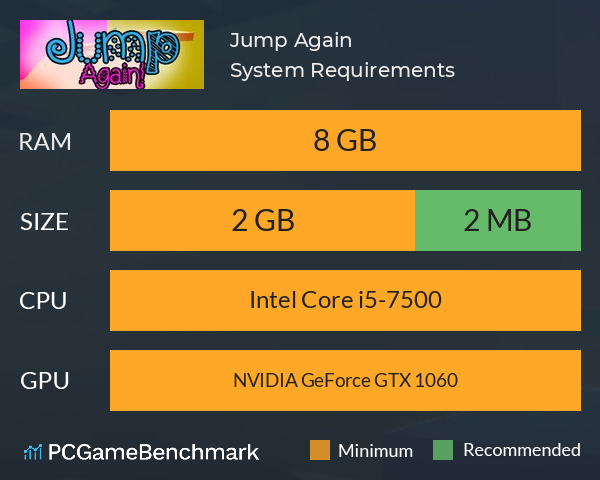 Jump Again! System Requirements PC Graph - Can I Run Jump Again!