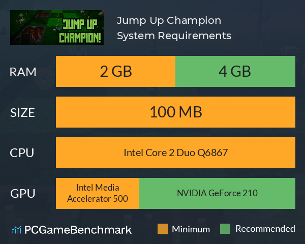 Jump Up Champion! System Requirements PC Graph - Can I Run Jump Up Champion!