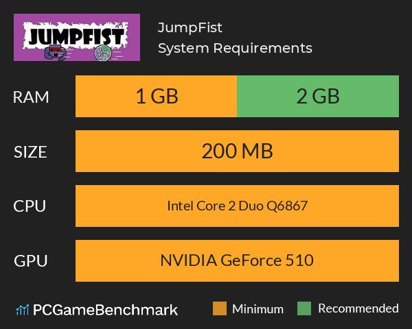 JumpFist System Requirements PC Graph - Can I Run JumpFist