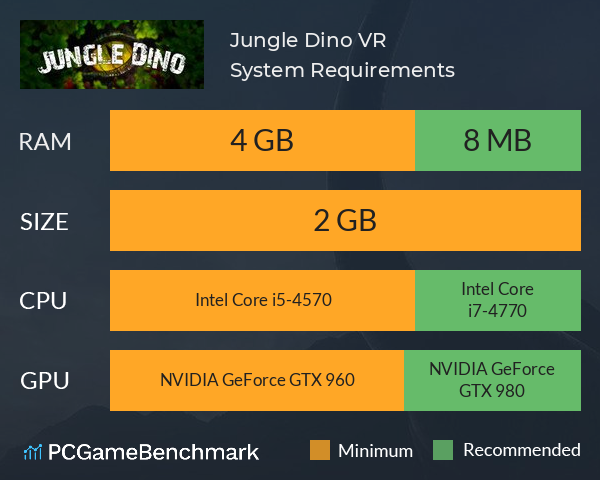 Jungle Dino VR System Requirements PC Graph - Can I Run Jungle Dino VR Jungle Dino VR System Requirements PC Graph - Can I Run Jungle Dino VR