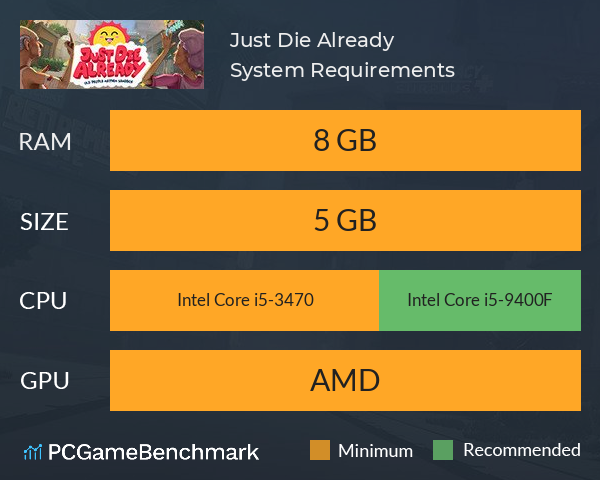 Just Die Already System Requirements PC Graph - Can I Run Just Die Already