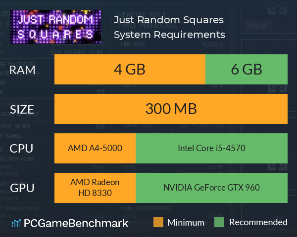 Just Random Squares System Requirements PC Graph - Can I Run Just Random Squares