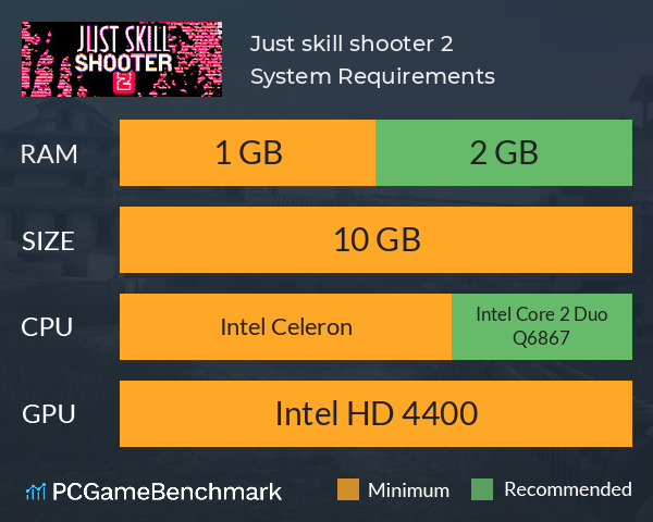 Just skill shooter 2 System Requirements PC Graph - Can I Run Just skill shooter 2 Just skill shooter 2 System Requirements PC Graph - Can I Run Just skill shooter 2