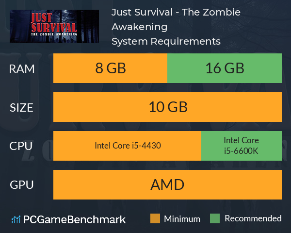 Just Survival - The Zombie Awakening System Requirements PC Graph - Can I Run Just Survival - The Zombie Awakening Just Survival - The Zombie Awakening System Requirements PC Graph - Can I Run Just Survival - The Zombie Awakening