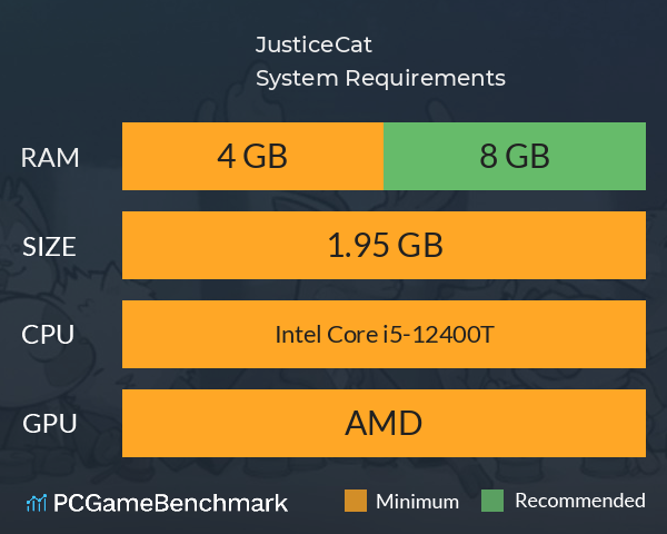 JusticeCat 裁决之猫 System Requirements PC Graph - Can I Run JusticeCat 裁决之猫 JusticeCat 裁决之猫 System Requirements PC Graph - Can I Run JusticeCat 裁决之猫