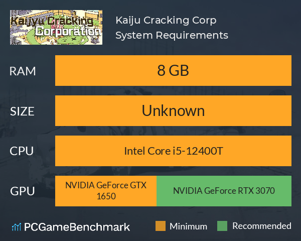 Kaiju Cracking Corp System Requirements PC Graph - Can I Run Kaiju Cracking Corp