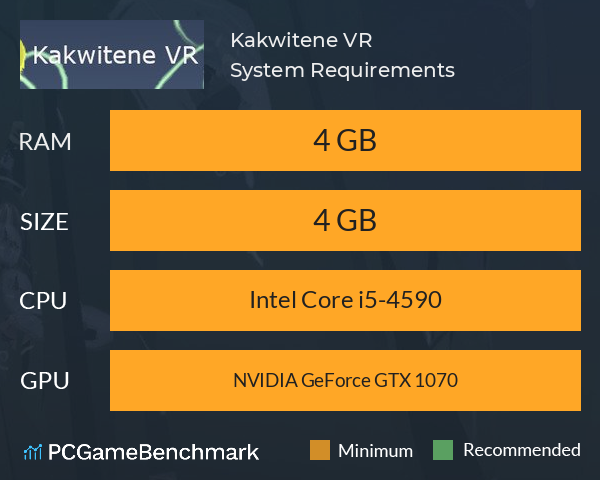 Kakwitene VR System Requirements PC Graph - Can I Run Kakwitene VR Kakwitene VR System Requirements PC Graph - Can I Run Kakwitene VR