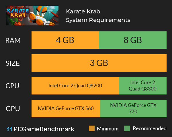 Karate Krab System Requirements PC Graph - Can I Run Karate Krab Karate Krab System Requirements PC Graph - Can I Run Karate Krab