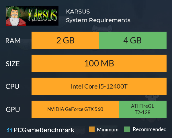 KARSUS System Requirements PC Graph - Can I Run KARSUS