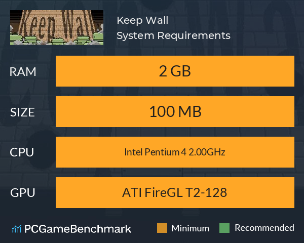 Keep Wall System Requirements PC Graph - Can I Run Keep Wall