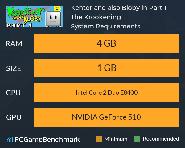 Kentor and also Bloby in: Part 1 - The Krookening System Requirements PC Graph - Can I Run Kentor and also Bloby in: Part 1 - The Krookening