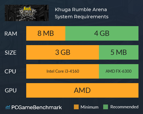 Khuga Rumble Arena System Requirements PC Graph - Can I Run Khuga Rumble Arena Khuga Rumble Arena System Requirements PC Graph - Can I Run Khuga Rumble Arena