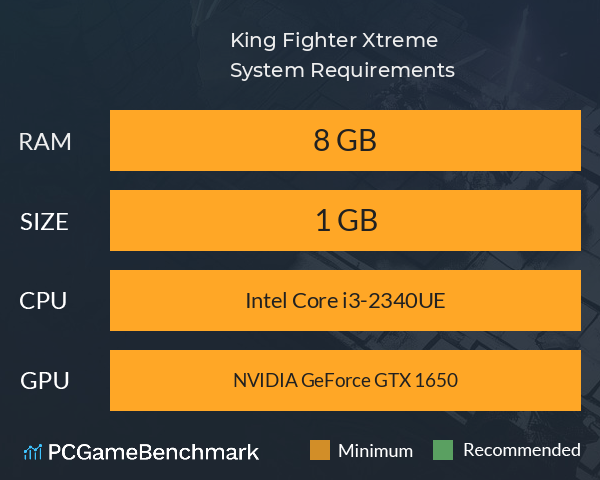 King Fighter Xtreme System Requirements PC Graph - Can I Run King Fighter Xtreme King Fighter Xtreme System Requirements PC Graph - Can I Run King Fighter Xtreme