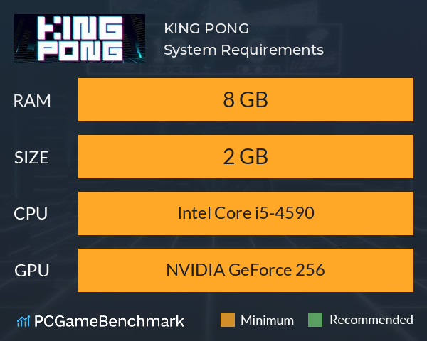 KING PONG System Requirements PC Graph - Can I Run KING PONG KING PONG System Requirements PC Graph - Can I Run KING PONG