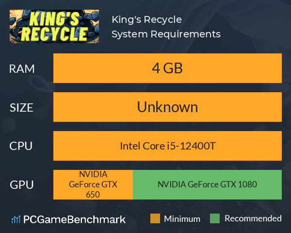 King's Recycle System Requirements PC Graph - Can I Run King's Recycle King's Recycle System Requirements PC Graph - Can I Run King's Recycle