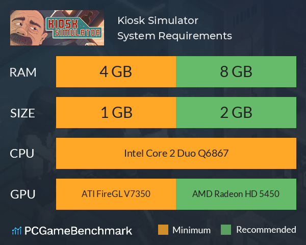 Kiosk Simulator System Requirements PC Graph - Can I Run Kiosk Simulator Kiosk Simulator System Requirements PC Graph - Can I Run Kiosk Simulator