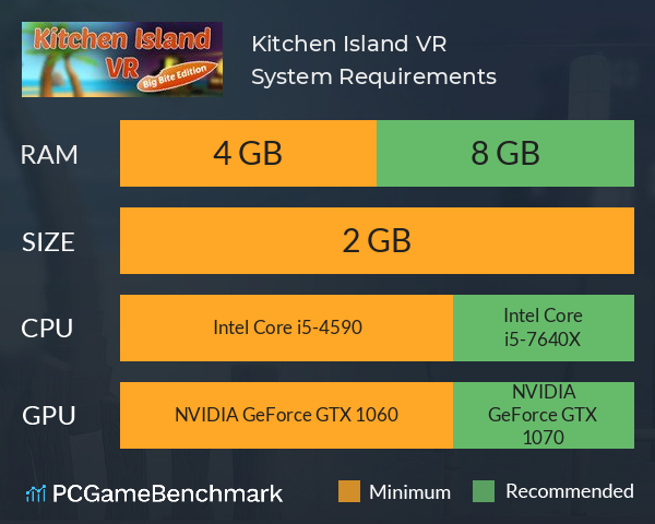 Kitchen Island VR System Requirements PC Graph - Can I Run Kitchen Island VR