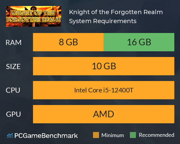 Knight of the Forgotten Realm System Requirements PC Graph - Can I Run Knight of the Forgotten Realm