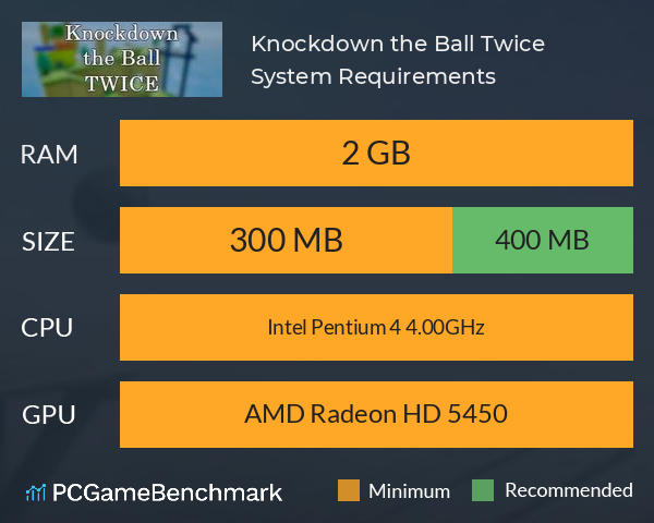 Knockdown the Ball Twice System Requirements PC Graph - Can I Run Knockdown the Ball Twice