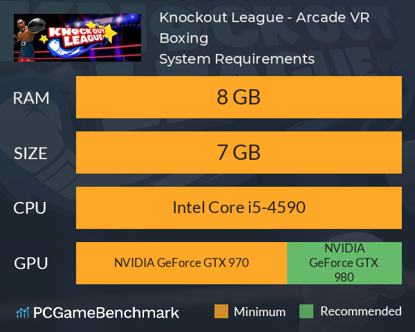 Knockout League - Arcade VR Boxing System Requirements PC Graph - Can I Run Knockout League - Arcade VR Boxing