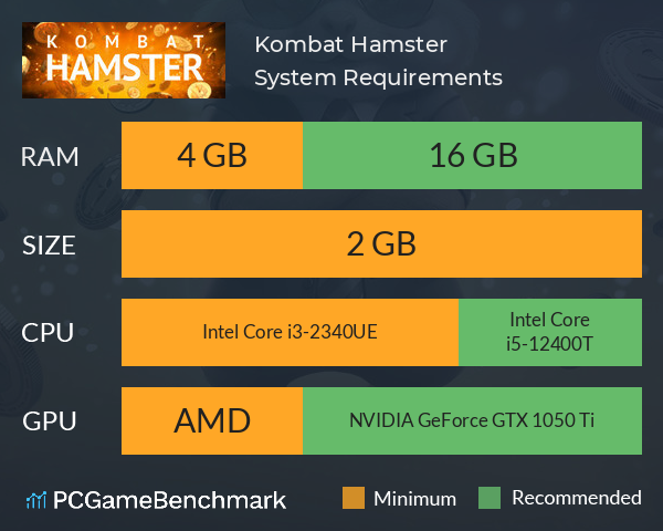 Kombat Hamster System Requirements PC Graph - Can I Run Kombat Hamster Kombat Hamster System Requirements PC Graph - Can I Run Kombat Hamster