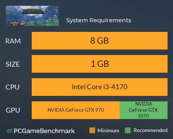 恐龙大冒险 System Requirements PC Graph - Can I Run 恐龙大冒险