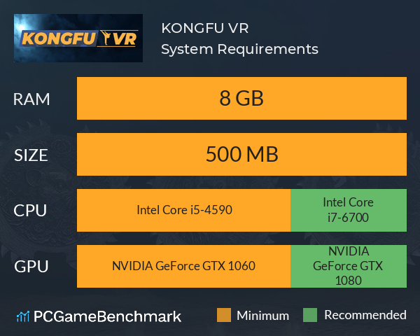 KONGFU VR System Requirements PC Graph - Can I Run KONGFU VR KONGFU VR System Requirements PC Graph - Can I Run KONGFU VR