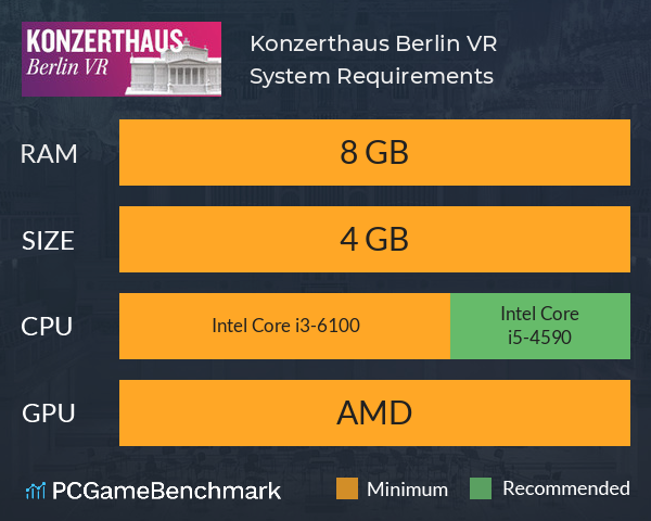 Konzerthaus Berlin VR System Requirements PC Graph - Can I Run Konzerthaus Berlin VR