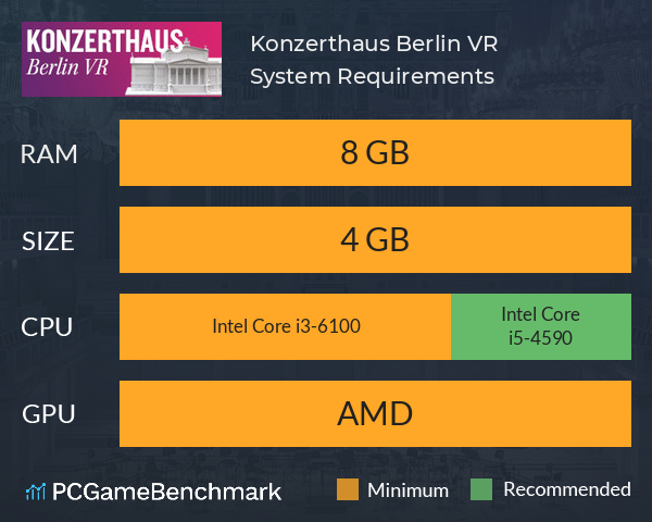 Konzerthaus Berlin VR System Requirements PC Graph - Can I Run Konzerthaus Berlin VR Konzerthaus Berlin VR System Requirements PC Graph - Can I Run Konzerthaus Berlin VR