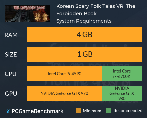 Korean Scary Folk Tales VR : The Forbidden Book System Requirements PC Graph - Can I Run Korean Scary Folk Tales VR : The Forbidden Book