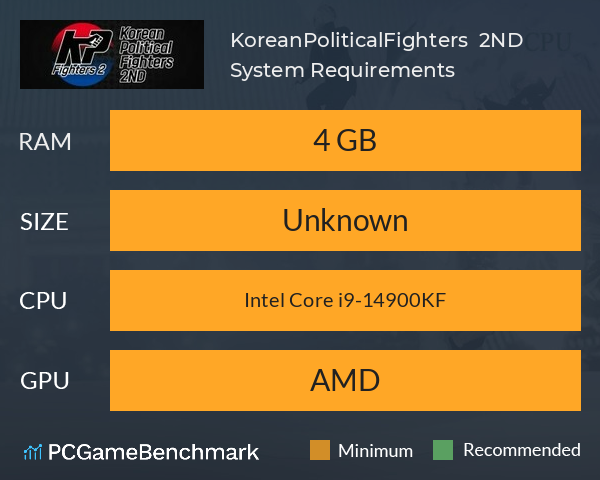 KoreanPoliticalFighters : 2ND System Requirements PC Graph - Can I Run KoreanPoliticalFighters : 2ND