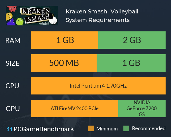 Kraken Smash : Volleyball System Requirements PC Graph - Can I Run Kraken Smash : Volleyball