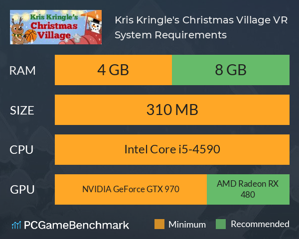 Kris Kringle's Christmas Village VR System Requirements PC Graph - Can I Run Kris Kringle's Christmas Village VR