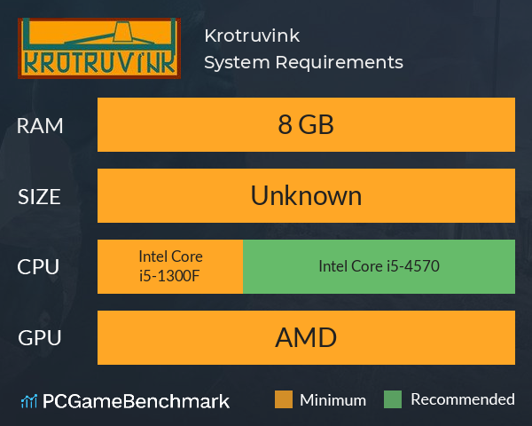 Krotruvink System Requirements PC Graph - Can I Run Krotruvink Krotruvink System Requirements PC Graph - Can I Run Krotruvink