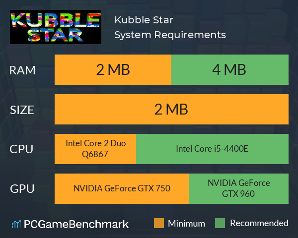 Kubble Star System Requirements PC Graph - Can I Run Kubble Star Kubble Star System Requirements PC Graph - Can I Run Kubble Star